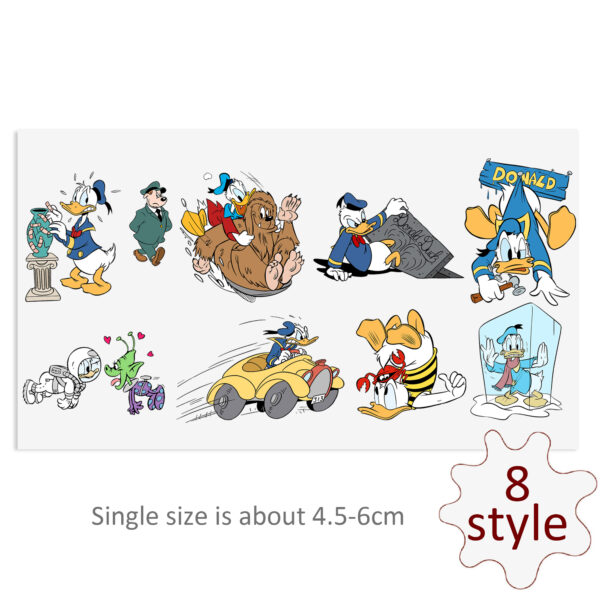 Disney Donald Duck UV DTF Stickers For Glass Cup Decoration Laptop Motorcycle Car Waterproof Sticker For Girl Kids - Image 5