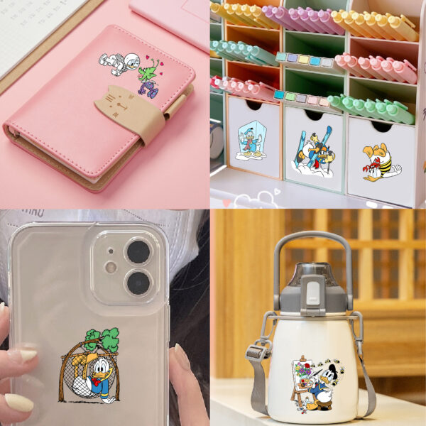 Disney Donald Duck UV DTF Stickers For Glass Cup Decoration Laptop Motorcycle Car Waterproof Sticker For Girl Kids - Image 6