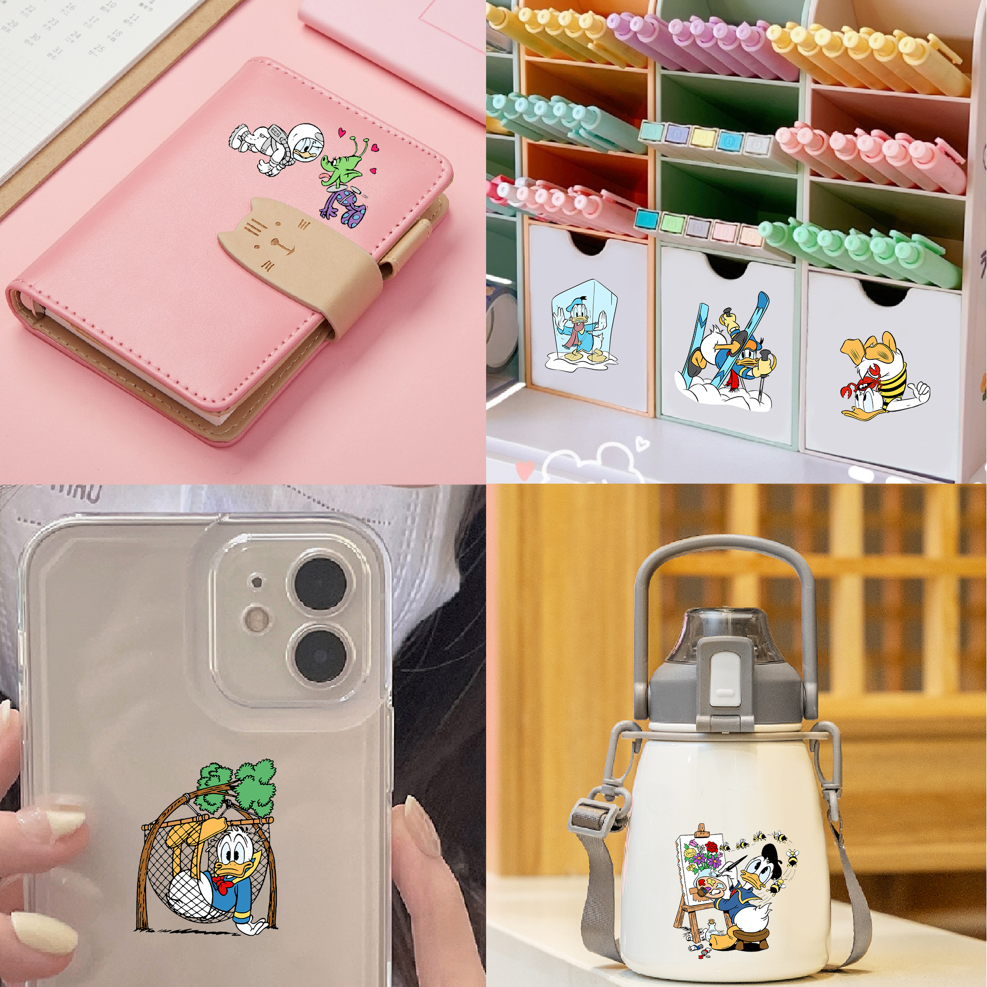 Disney Donald Duck UV DTF Stickers For Glass Cup Decoration Laptop Motorcycle Car Waterproof Sticker For Girl Kids - Image 6