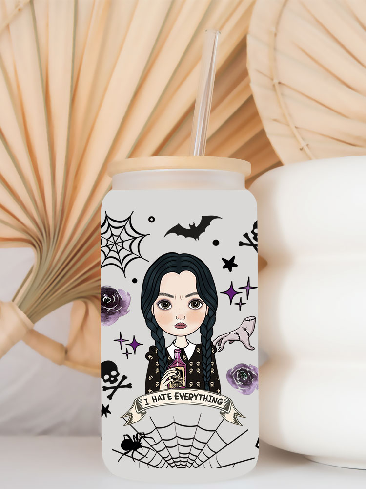 UV DTF Transfer Sticker Wednesday Theme For The 16oz Libbey Glasses Wraps Cup Can DIY Waterproof Easy To Use Custom Decals - Image 8