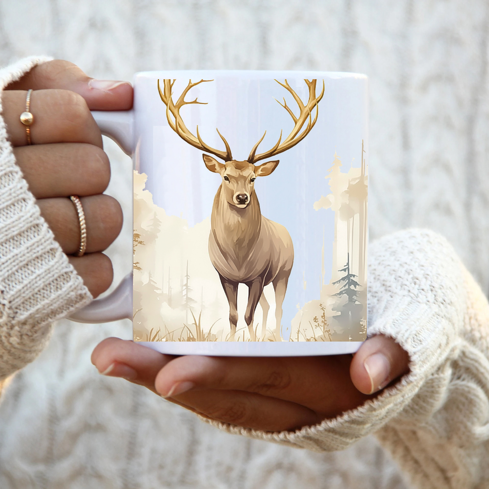 Reindeer Waterproof Stickers UV DTF Sticker For 16oz Cups Transfer Sticker Custom Labels DIY Logo Waterproof - Image 9