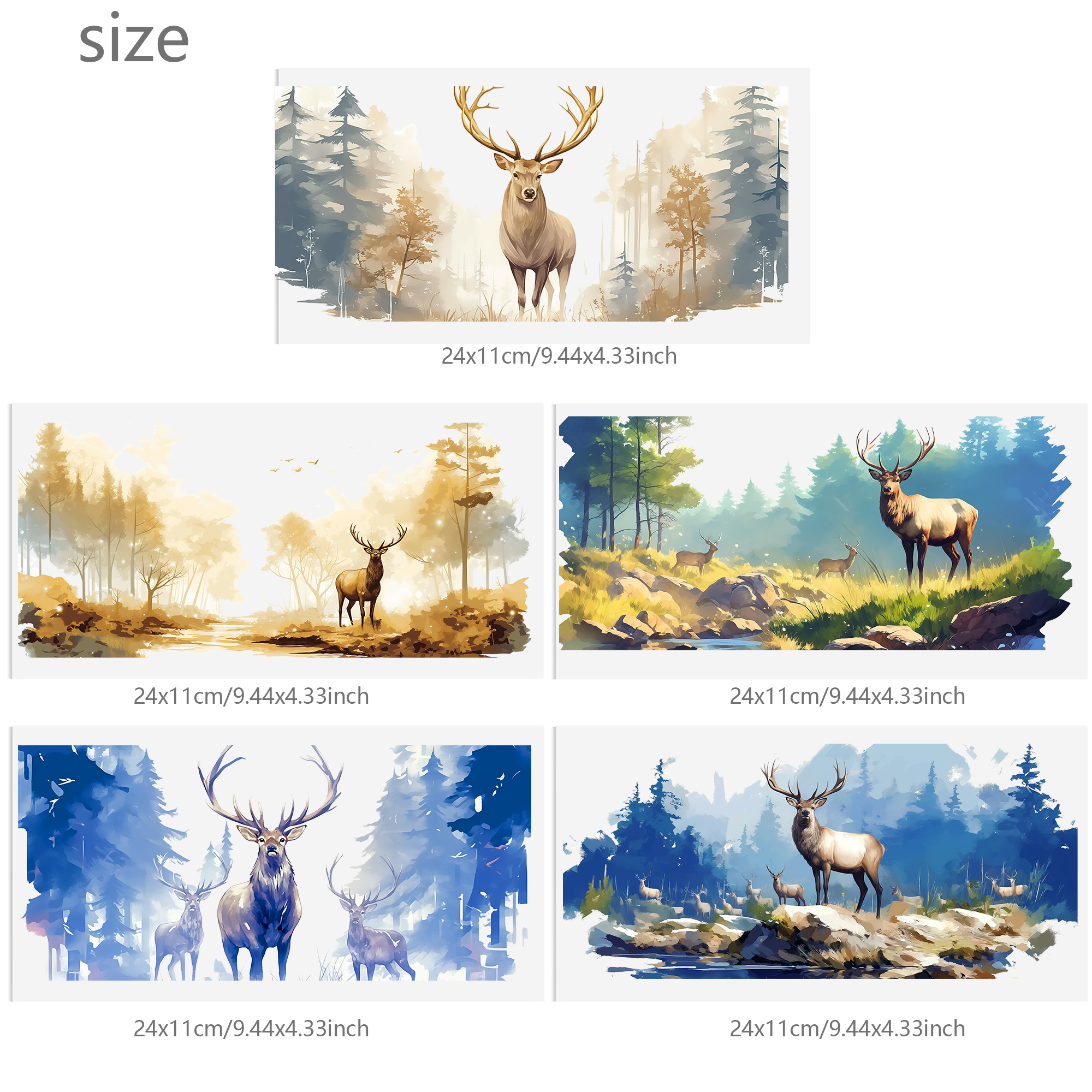 Reindeer Waterproof Stickers UV DTF Sticker For 16oz Cups Transfer Sticker Custom Labels DIY Logo Waterproof - Image 10