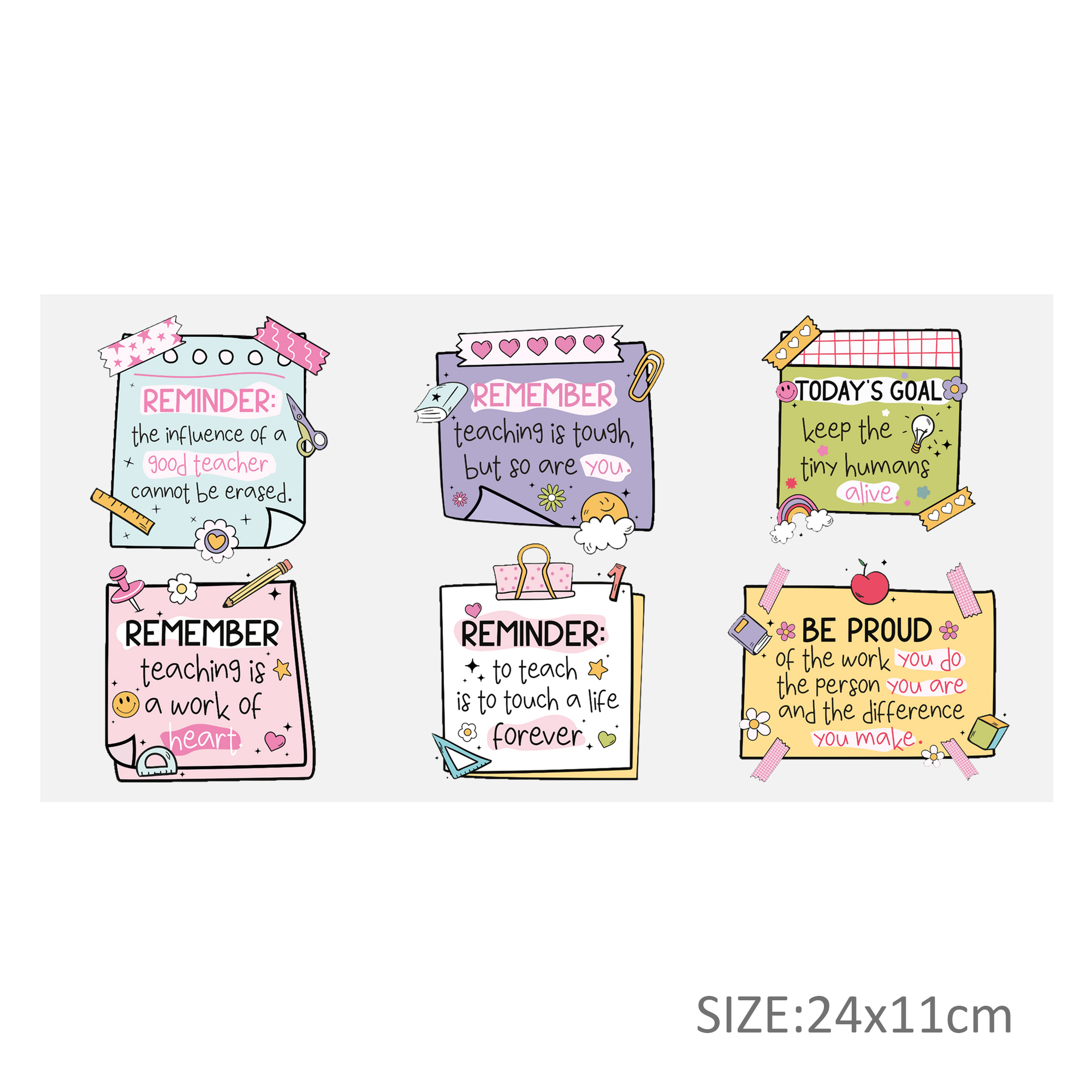 Back To School 16oz DTF Sticker Cups Cool Personalize UV Wrap Transfer Sticker Custom Labels DIY Logo Waterproof - Image 17