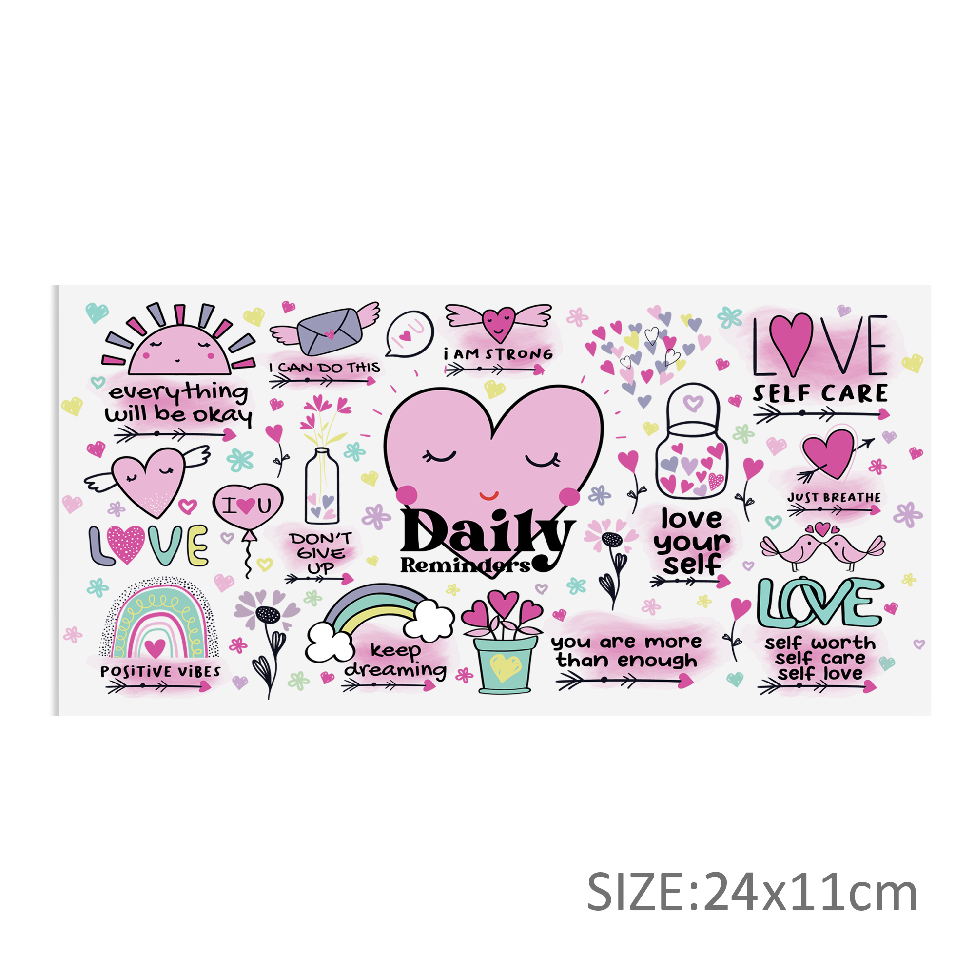 Back To School 16oz DTF Sticker Cups Cool Personalize UV Wrap Transfer Sticker Custom Labels DIY Logo Waterproof - Image 18