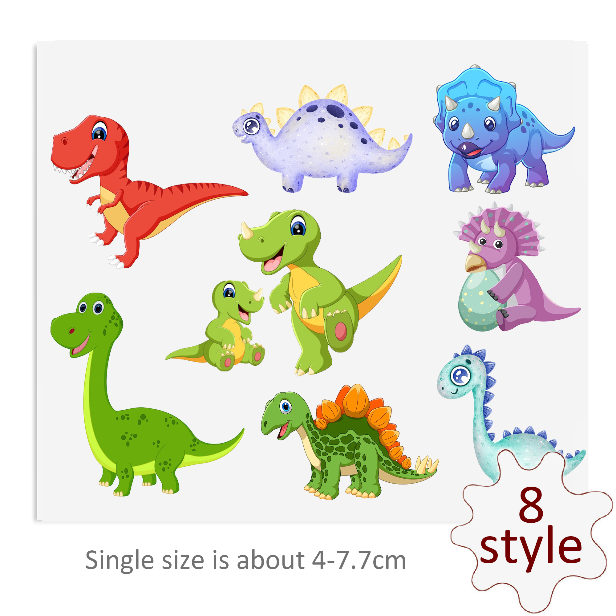 Dinosaurs DTF Sticker For Cups Cool Personalize UV Wrap Transfer Sticker Custom Labels DIY Logo Waterproof - Image 8