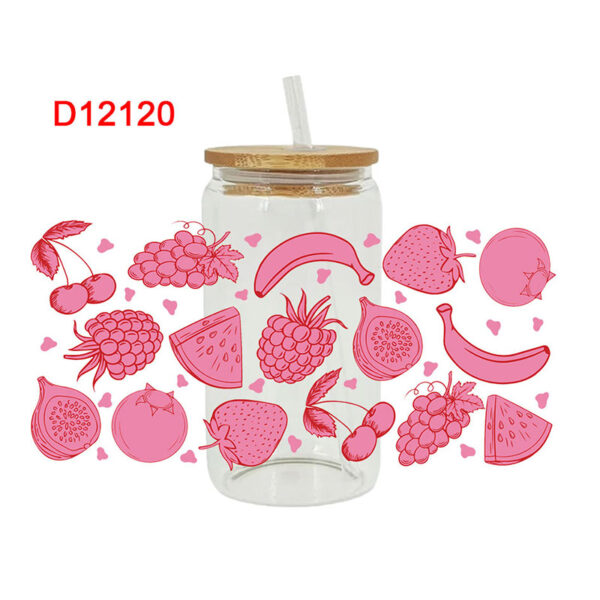 UV DTF Transfer Sticker Fruit Themed For The 16oz Libbey Glasses Wraps Cup Can DIY Waterproof - Image 7