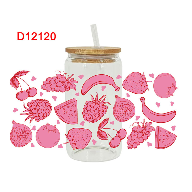 UV DTF Transfer Sticker Fruit Themed For The 16oz Libbey Glasses Wraps Cup Can DIY Waterproof - Image 7