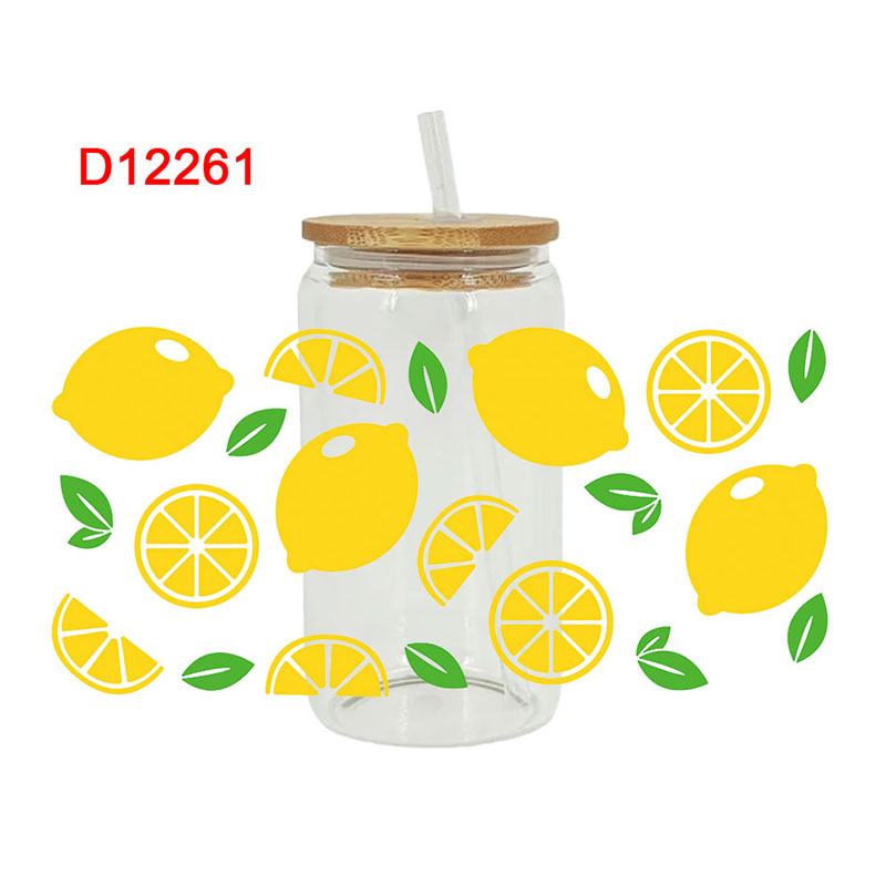 UV DTF Transfer Sticker Fruit Themed For The 16oz Libbey Glasses Wraps Cup Can DIY Waterproof - Image 10