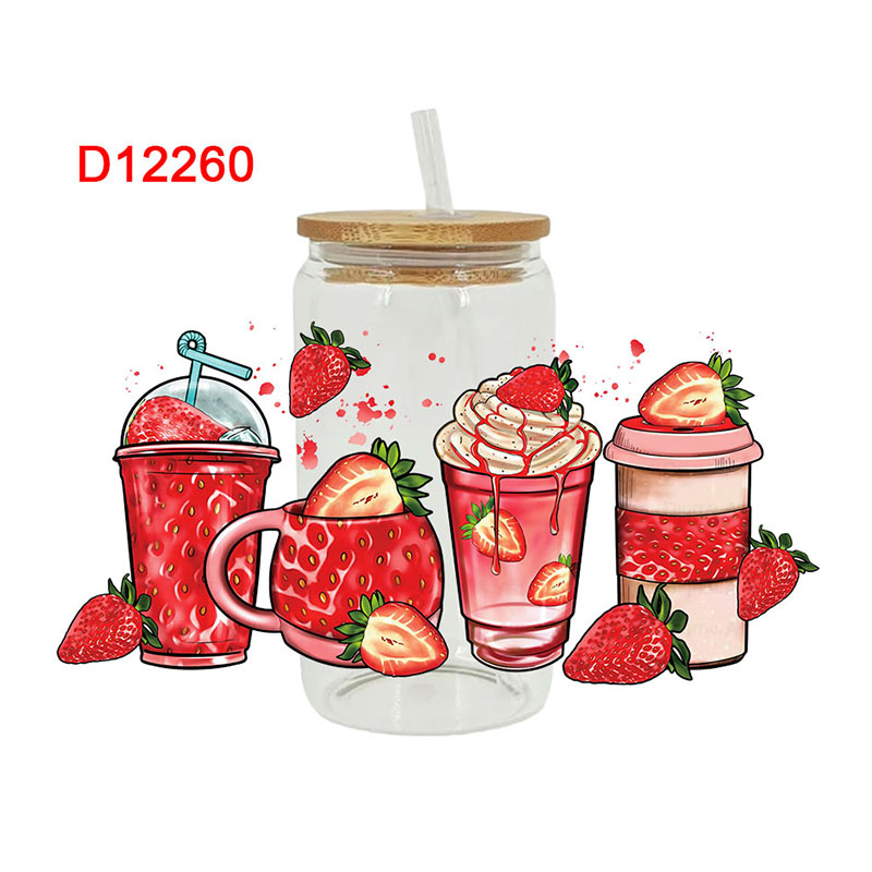 UV DTF Transfer Sticker Fruit Themed For The 16oz Libbey Glasses Wraps Cup Can DIY Waterproof - Image 11