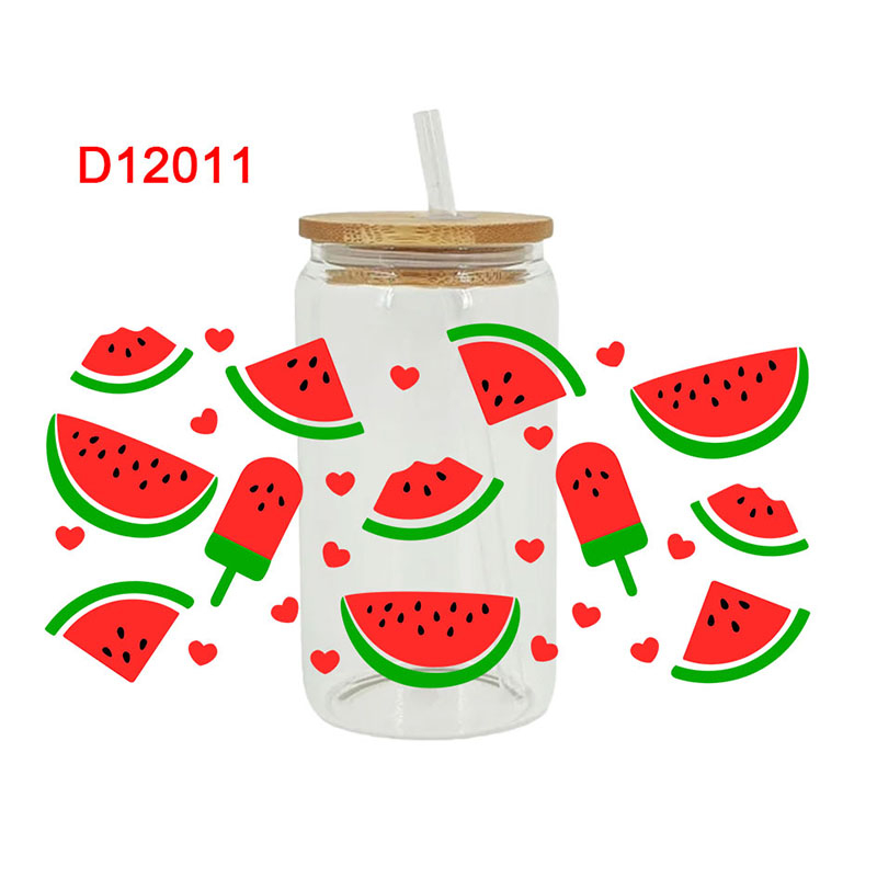 UV DTF Transfer Sticker Fruit Themed For The 16oz Libbey Glasses Wraps Cup Can DIY Waterproof - Image 12