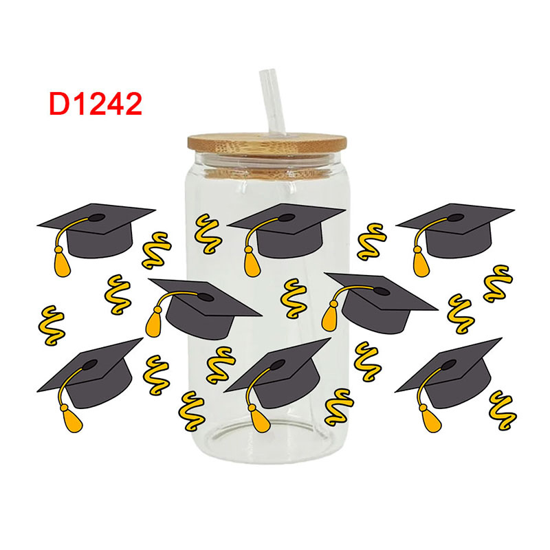 UV DTF Transfer Sticker SCHOOL Theme For The 16oz Libbey Glasses Wraps Cup Can DIY Waterproof Easy To Use Custom Decals - Image 11