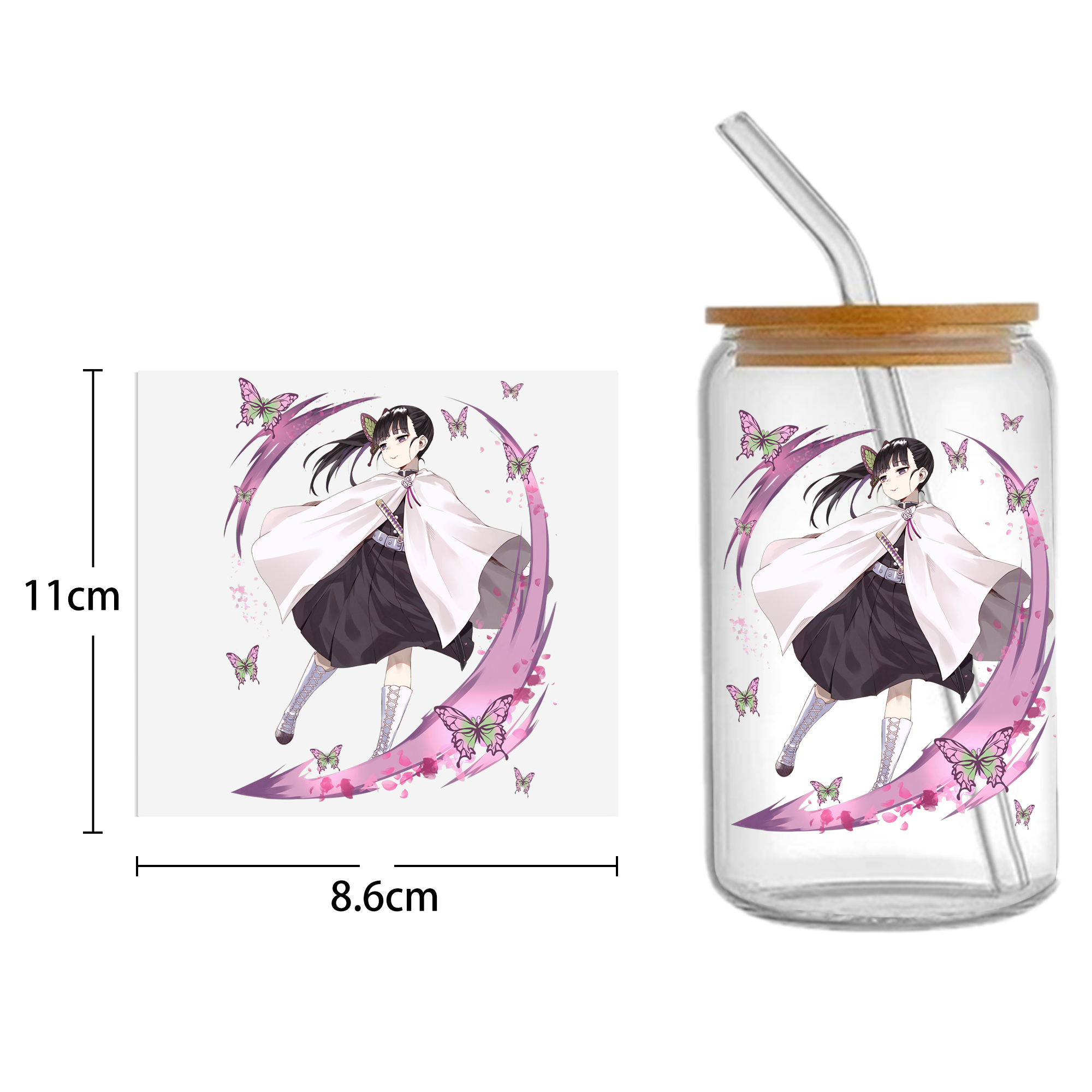 Anime 16oz DTF Sticker For Cups Cool Personalize UV Wrap Transfer Sticker Custom Labels DIY Logo Waterproof - Image 2