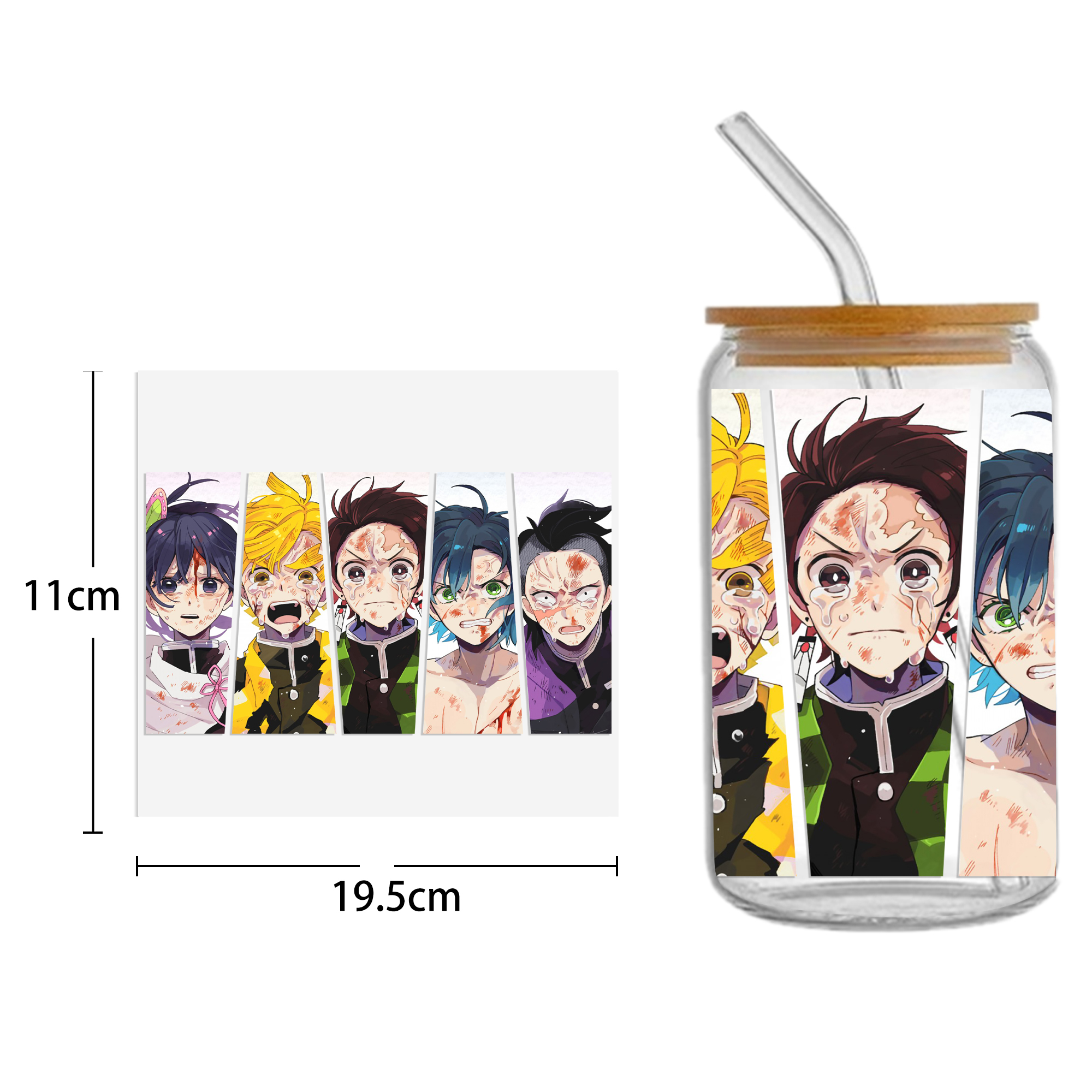 Anime 16oz DTF Sticker For Cups Cool Personalize UV Wrap Transfer Sticker Custom Labels DIY Logo Waterproof - Image 14