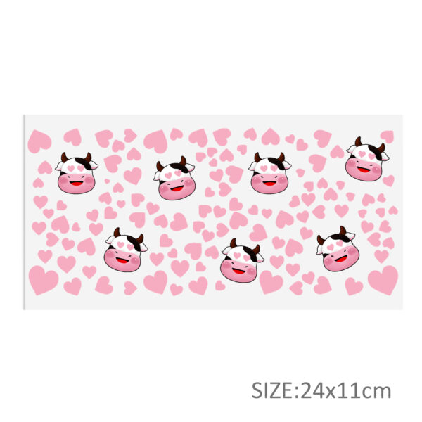 Cow Pattern DTF Sticker For Cups Cool Personalize UV Wrap Transfer Sticker Custom Labels DIY Logo Waterproof - Image 2