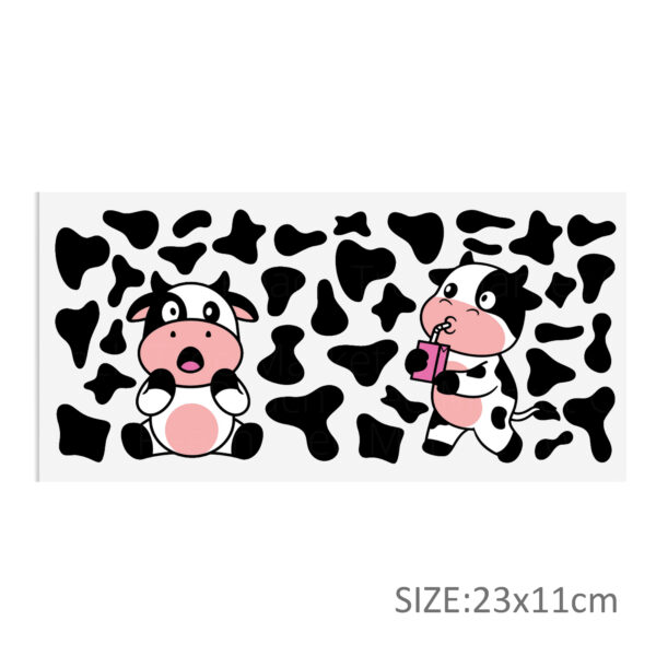 Cow Pattern DTF Sticker For Cups Cool Personalize UV Wrap Transfer Sticker Custom Labels DIY Logo Waterproof - Image 3