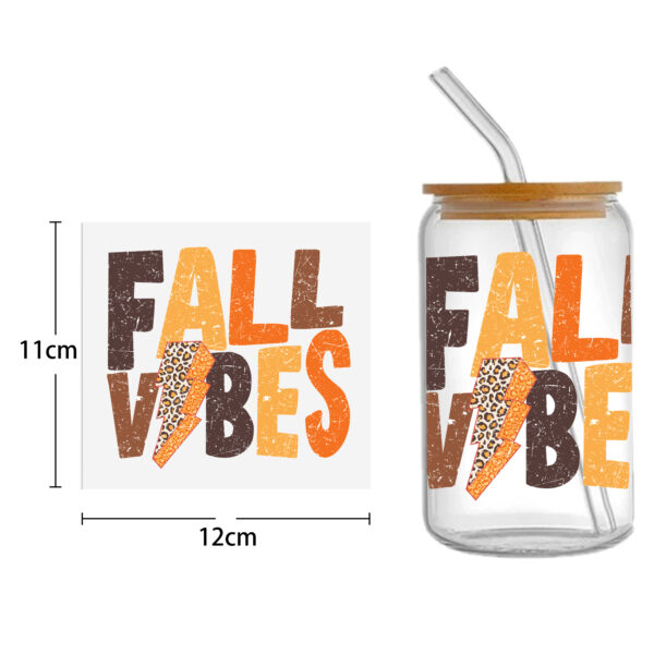 Sunflower Pumpkin 16oz Tumbler Template DTF Sticker Cup Cool Personalize UV Wrap Transfer Sticker Custom Label DIY Waterproof - Image 2