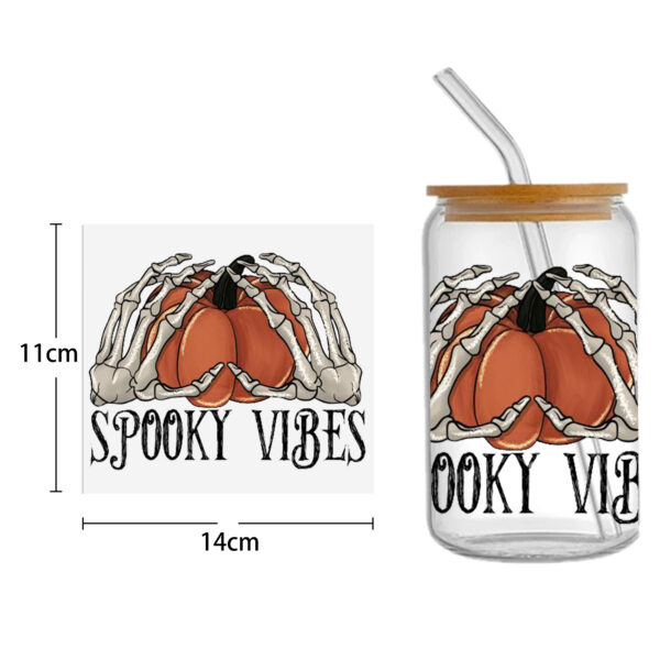 Sunflower Pumpkin 16oz Tumbler Template DTF Sticker Cup Cool Personalize UV Wrap Transfer Sticker Custom Label DIY Waterproof - Image 16