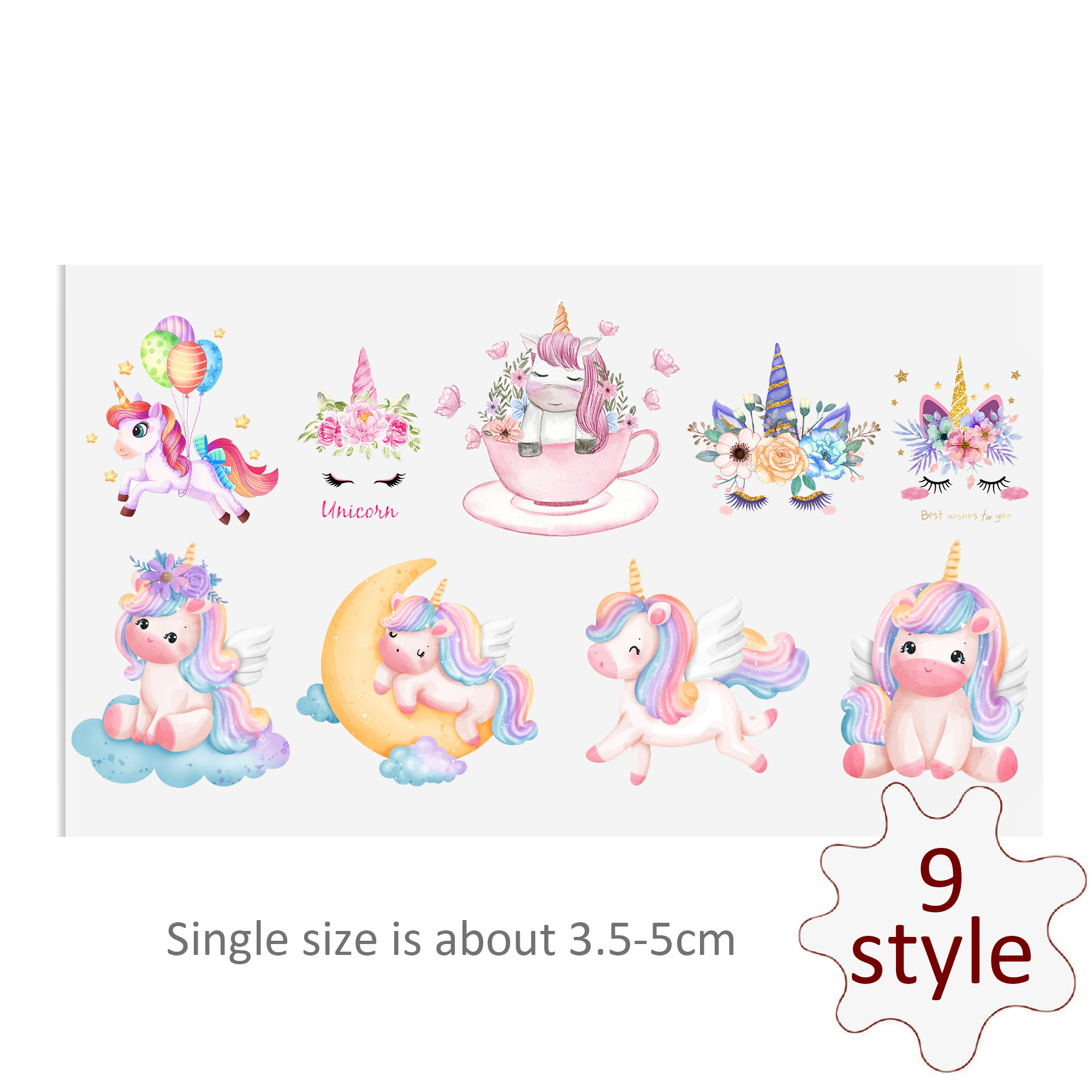 Unicorn DTF Sticker For Cups Cool Personalize UV Wrap Transfer Sticker Custom Labels DIY Logo Waterproof - Image 6