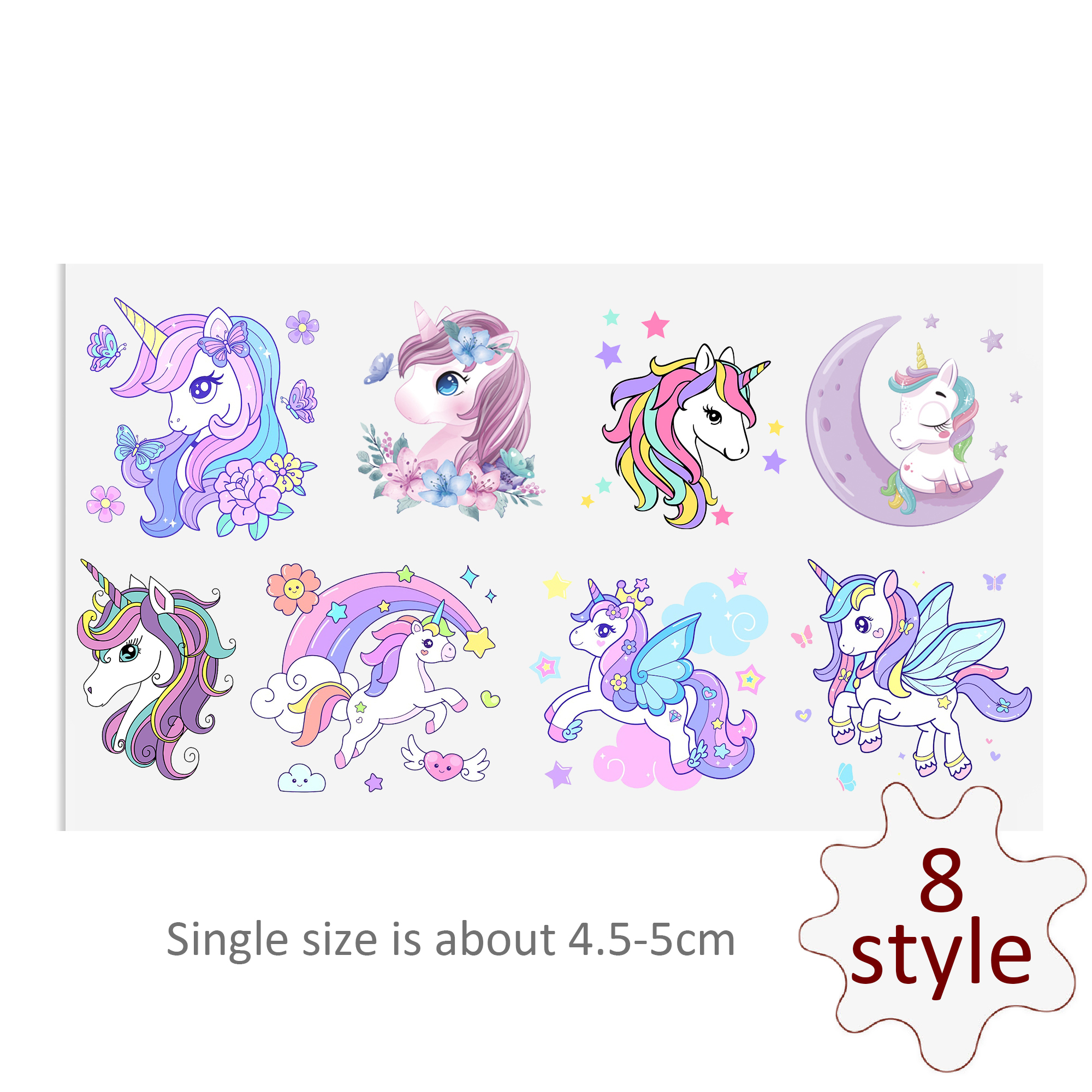 Unicorn DTF Sticker For Cups Cool Personalize UV Wrap Transfer Sticker Custom Labels DIY Logo Waterproof - Image 9