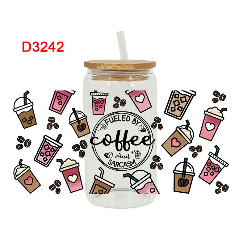 UV DTF Transfer Sticker Cowboy Theme For The 16oz Libbey Glasses Wraps Cup Can DIY Waterproof Easy To Use Custom Decals D3751