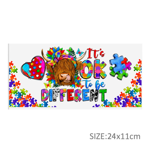 Autism Awareness UV DTF Sticker For 16oz Cups Wrap Transfer Sticker Custom Labels DIY Logo Waterproof - Image 3