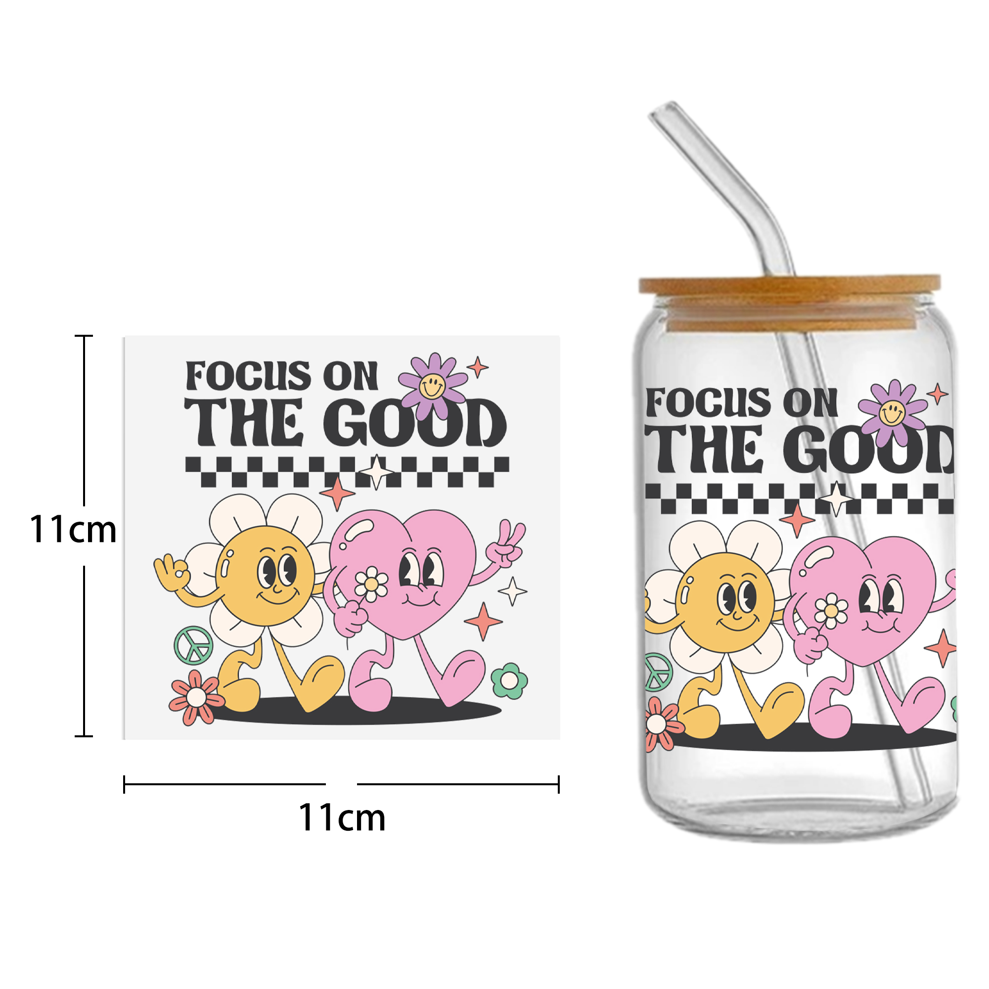 Rainbow 16oz Smile DTF Sticker Cups Cool Personalize UV Wrap Transfer Sticker Custom Labels DIY Logo Waterproof - Image 8