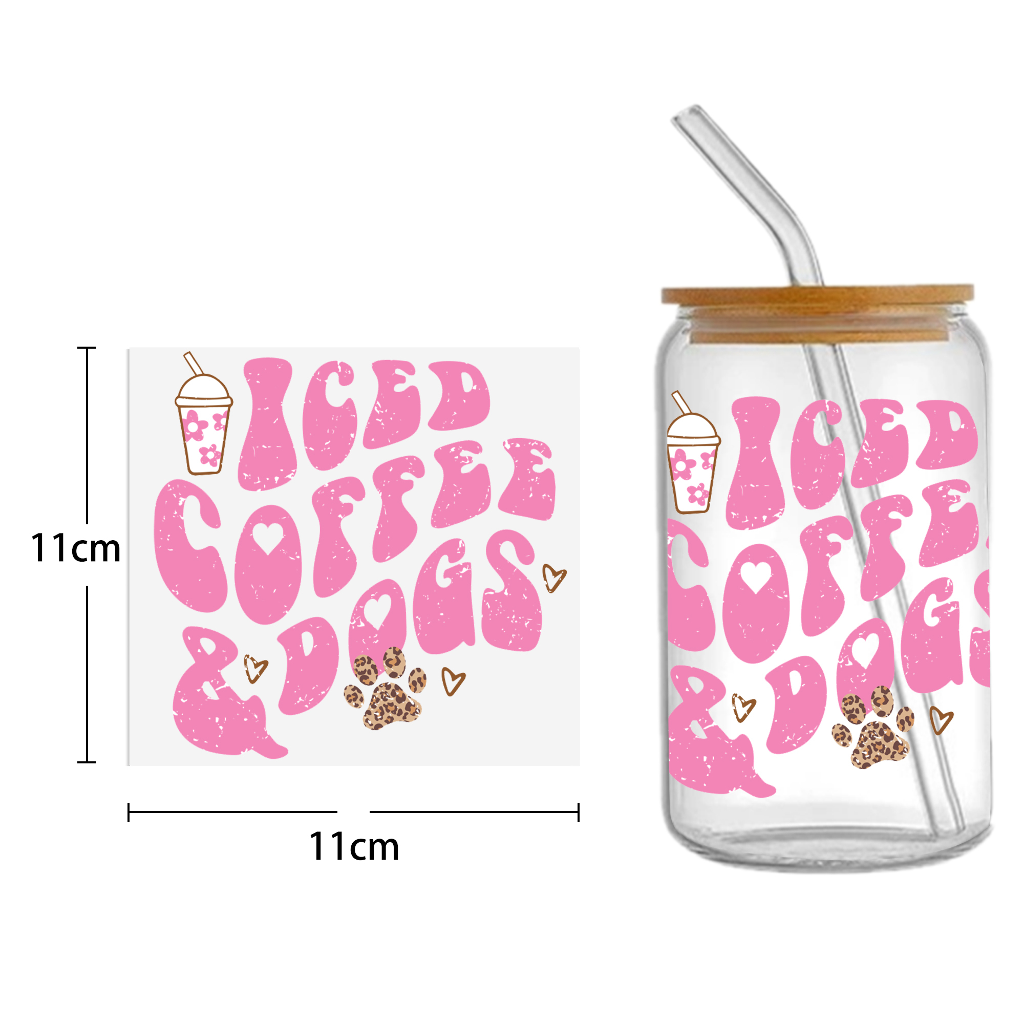 Rainbow 16oz Smile DTF Sticker Cups Cool Personalize UV Wrap Transfer Sticker Custom Labels DIY Logo Waterproof - Image 15