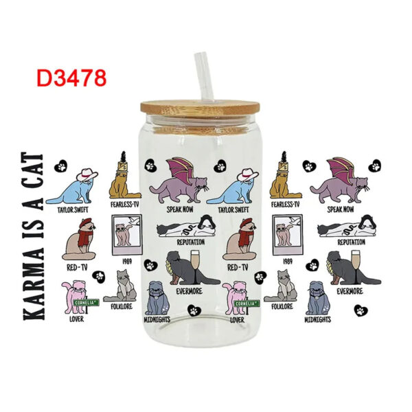 UV DTF Transfer Sticker Super Singer Star Music For The 16oz Glasses Wraps Bottles Cup Can DIY Waterproof Custom Decals - Image 3