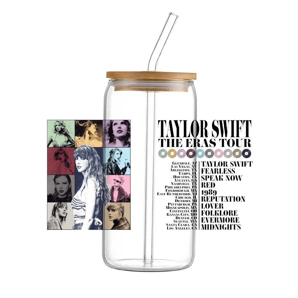 UV DTF Transfer Sticker Super Singer Star Music For The 16oz Glasses Wraps Bottles Cup Can DIY Waterproof Custom Decals - Image 9