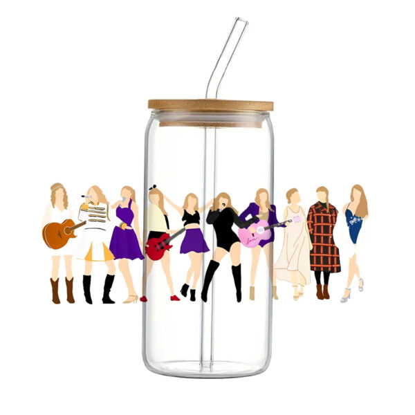 UV DTF Transfer Sticker Super Singer Star Music For The 16oz Glasses Wraps Bottles Cup Can DIY Waterproof Custom Decals - Image 16
