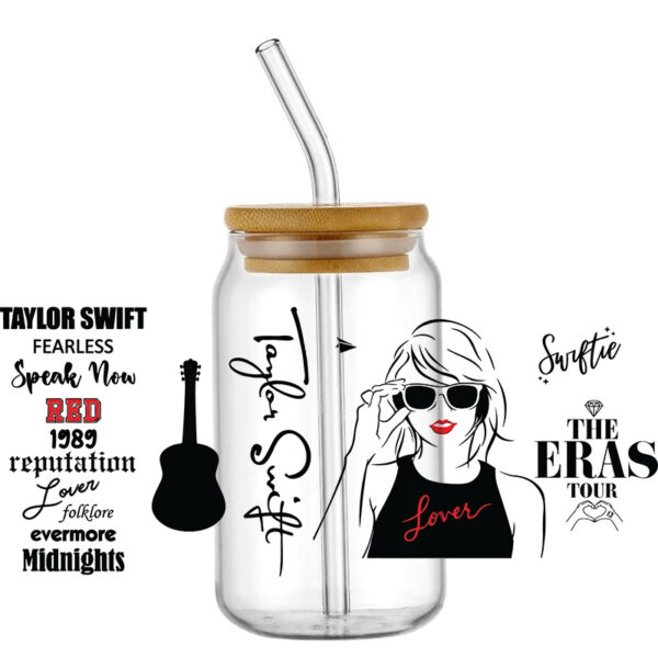 UV DTF Transfer Sticker Super Singer Star Music For The 16oz Glasses Wraps Bottles Cup Can DIY Waterproof Custom Decals - Image 29