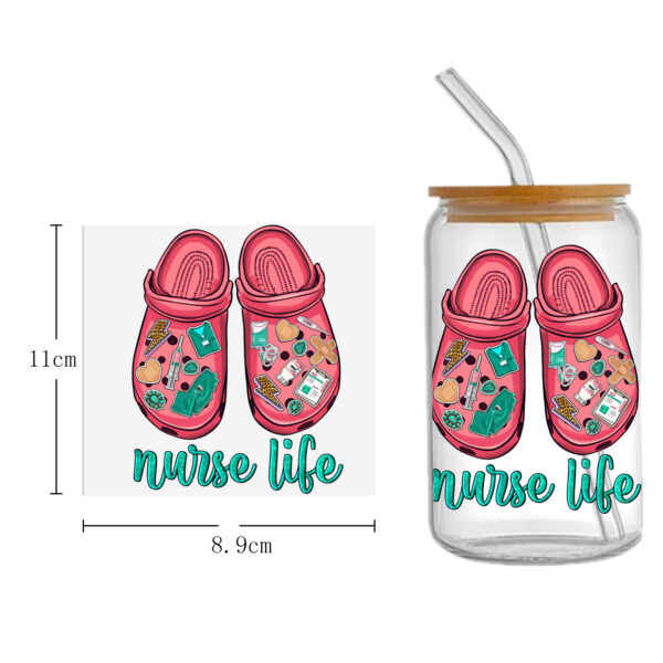 Doctor Nurse Series 16oz DTF Sticker Cup Cool Personalize UV Wrap Transfer Sticker Custom Label DIY Logo Waterproof - Image 2