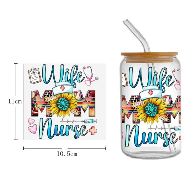 Doctor Nurse Series 16oz DTF Sticker Cup Cool Personalize UV Wrap Transfer Sticker Custom Label DIY Logo Waterproof - Image 7