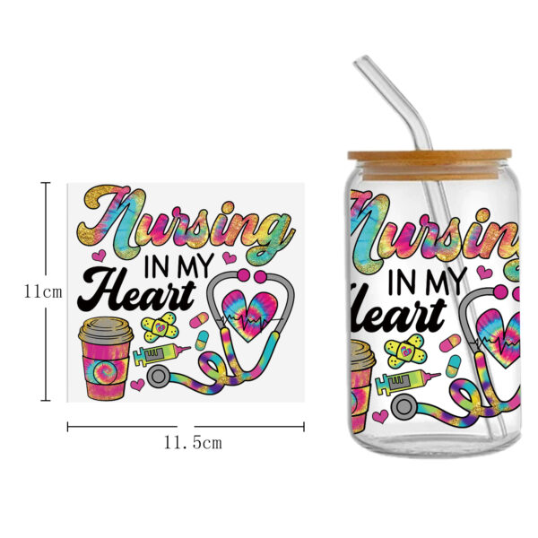 Doctor Nurse Series 16oz DTF Sticker Cup Cool Personalize UV Wrap Transfer Sticker Custom Label DIY Logo Waterproof - Image 20