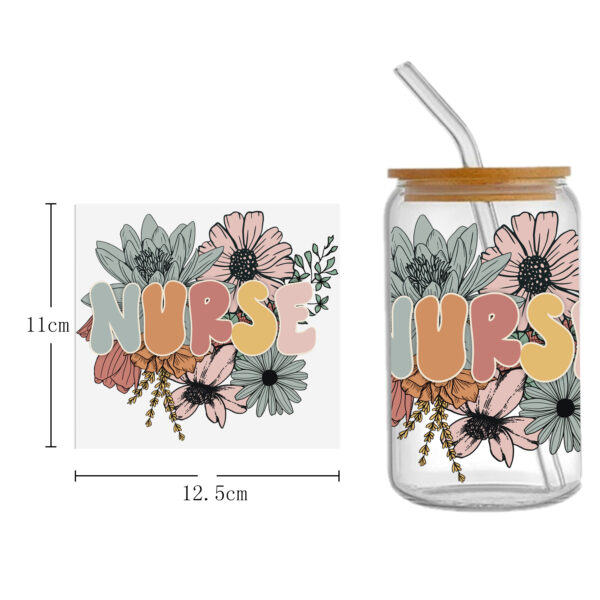 Doctor Nurse Series 16oz DTF Sticker Cup Cool Personalize UV Wrap Transfer Sticker Custom Label DIY Logo Waterproof - Image 24