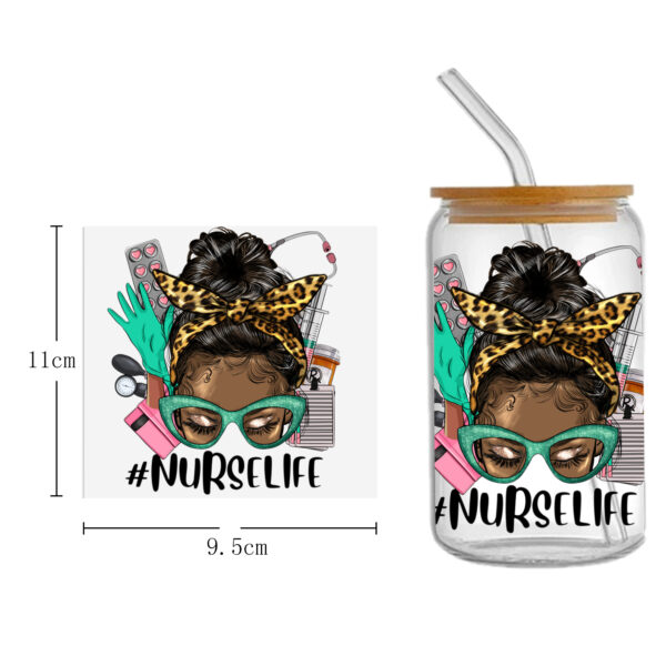 Doctor Nurse Series 16oz DTF Sticker Cup Cool Personalize UV Wrap Transfer Sticker Custom Label DIY Logo Waterproof - Image 27