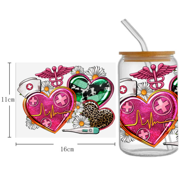 Doctor Nurse Series 16oz DTF Sticker Cup Cool Personalize UV Wrap Transfer Sticker Custom Label DIY Logo Waterproof - Image 32