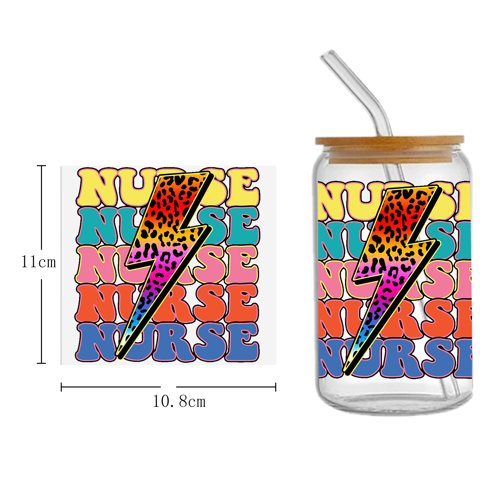 Doctor Nurse Series 16oz DTF Sticker Cup Cool Personalize UV Wrap Transfer Sticker Custom Label DIY Logo Waterproof - Image 33