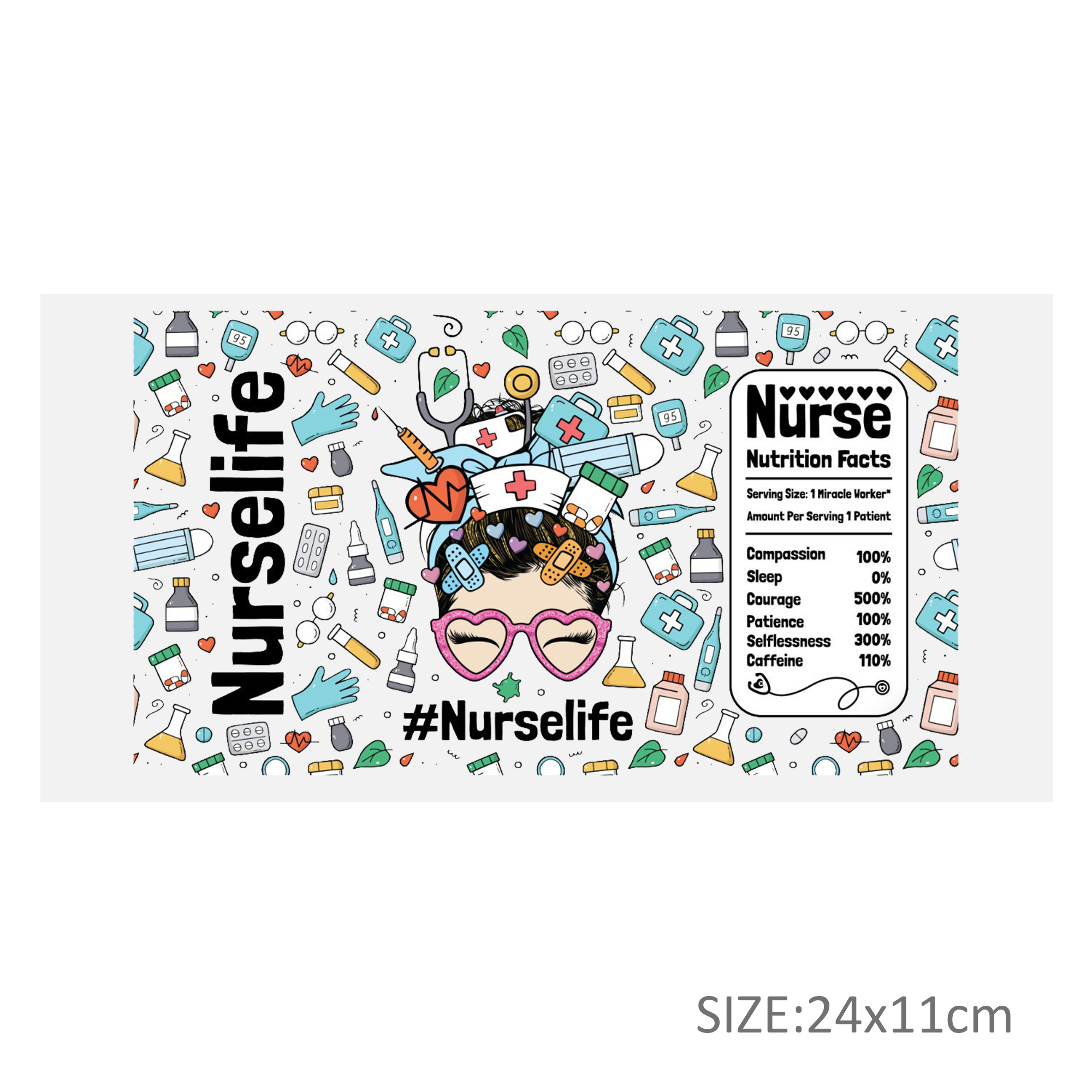 Doctor Nurse Series 16oz DTF Sticker Cup Cool Personalize UV Wrap Transfer Sticker Custom Label DIY Logo Waterproof - Image 35