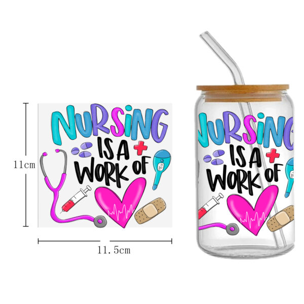 Doctor Nurse Series 16oz DTF Sticker Cup Cool Personalize UV Wrap Transfer Sticker Custom Label DIY Logo Waterproof - Image 36