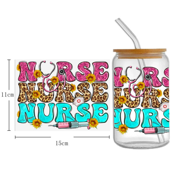 Doctor Nurse Series 16oz DTF Sticker Cup Cool Personalize UV Wrap Transfer Sticker Custom Label DIY Logo Waterproof - Image 37
