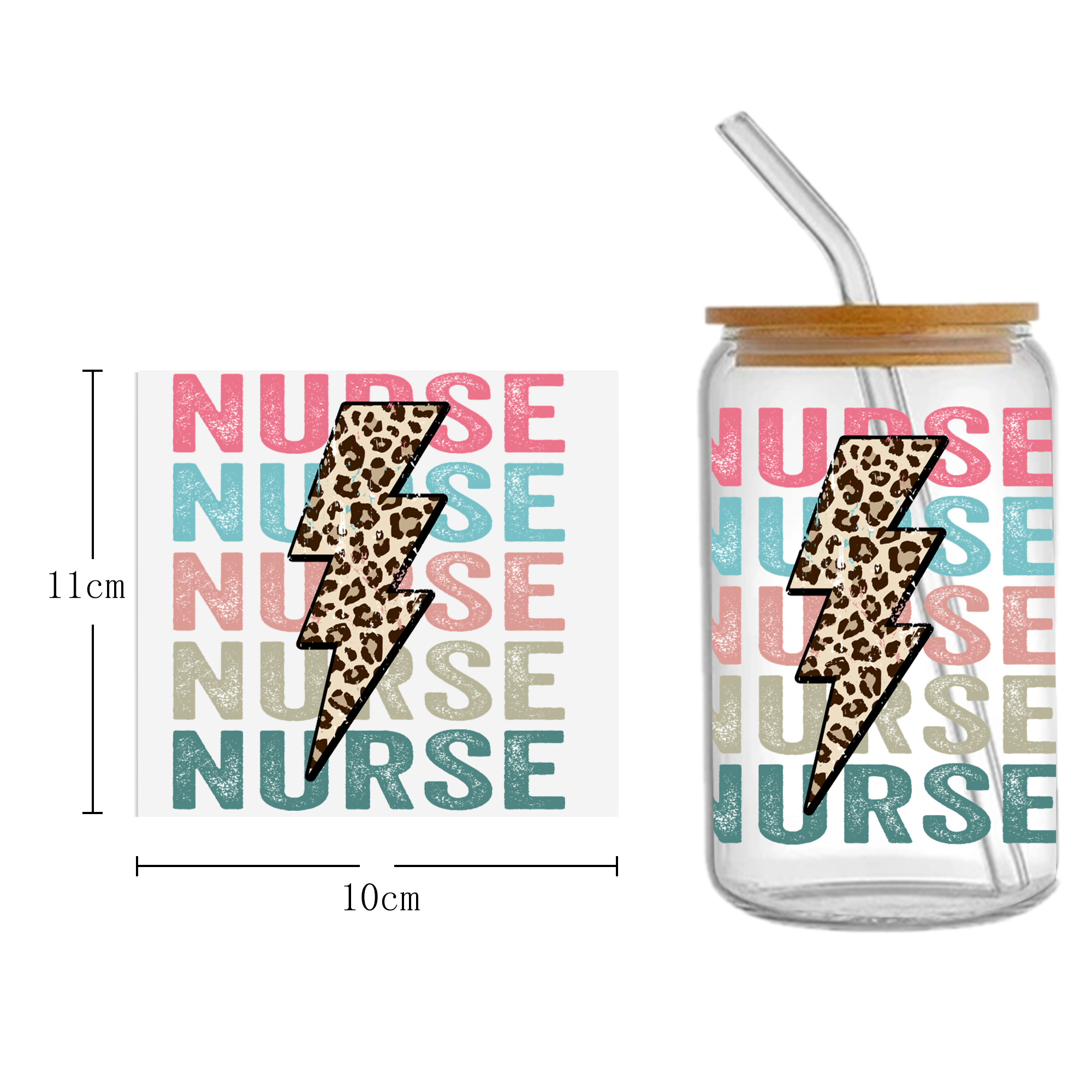 Doctor Nurse Series 16oz DTF Sticker Cup Cool Personalize UV Wrap Transfer Sticker Custom Label DIY Logo Waterproof - Image 38