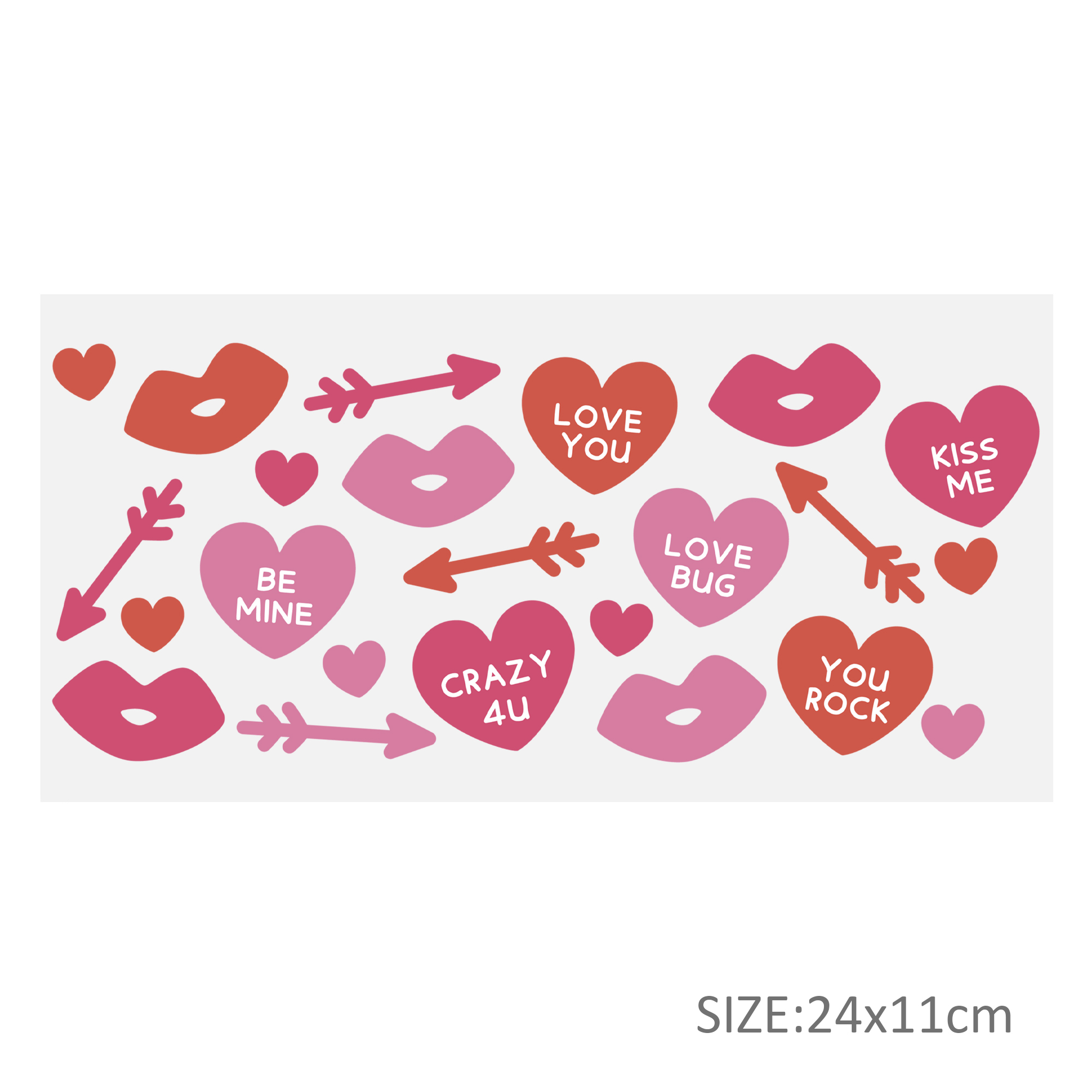 Valentine'S Day Xoxo Donuts UV DTF Sticker For 16oz Cups Wrap Transfer Sticker Custom Labels DIY Logo Waterproof - Image 4