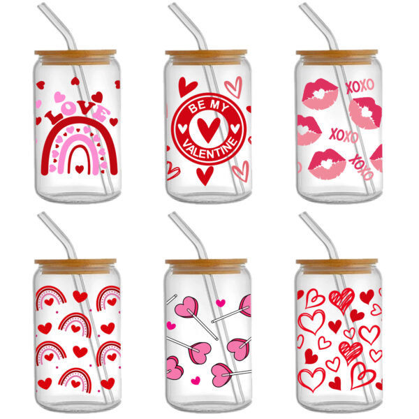 Valentine'S Day Xoxo Donuts UV DTF Sticker For 16oz Cups Wrap Transfer Sticker Custom Labels DIY Logo Waterproof - Image 6