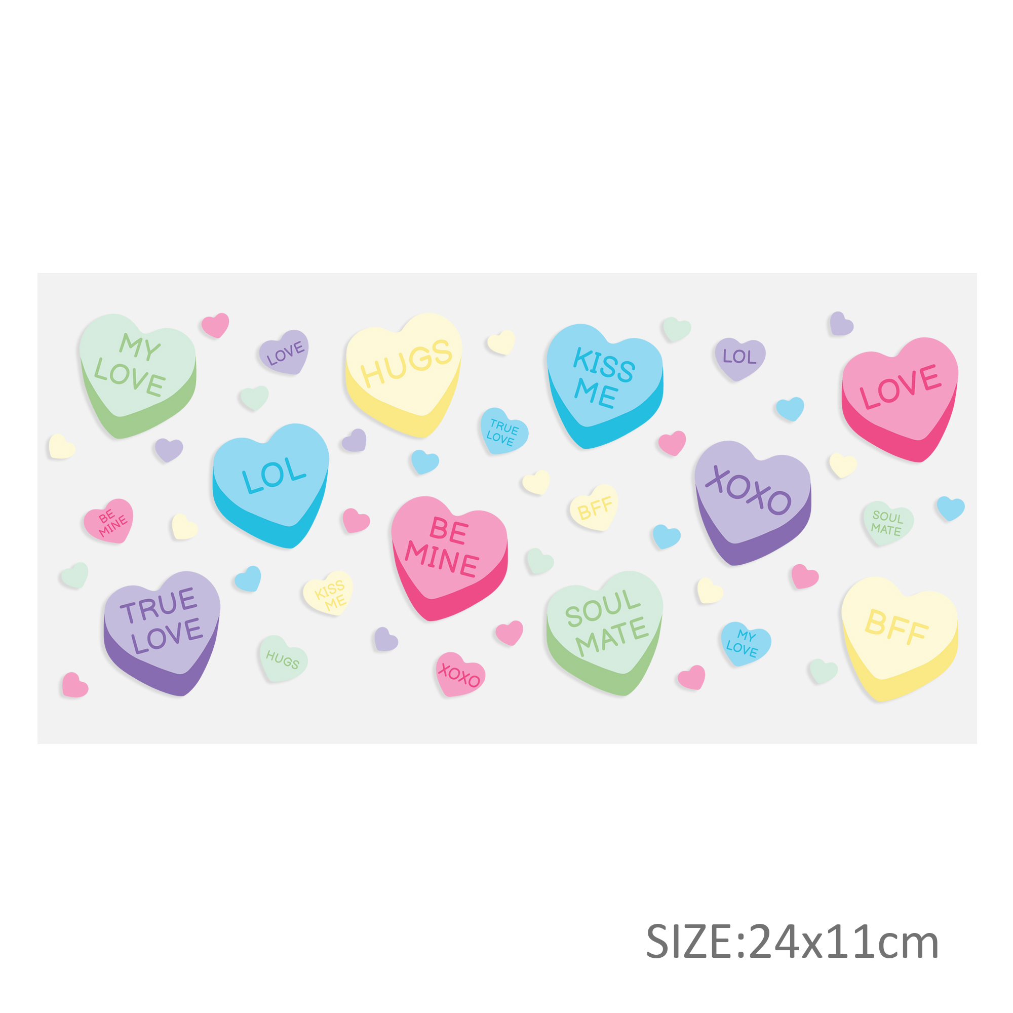 Valentine'S Day Xoxo Donuts UV DTF Sticker For 16oz Cups Wrap Transfer Sticker Custom Labels DIY Logo Waterproof - Image 11