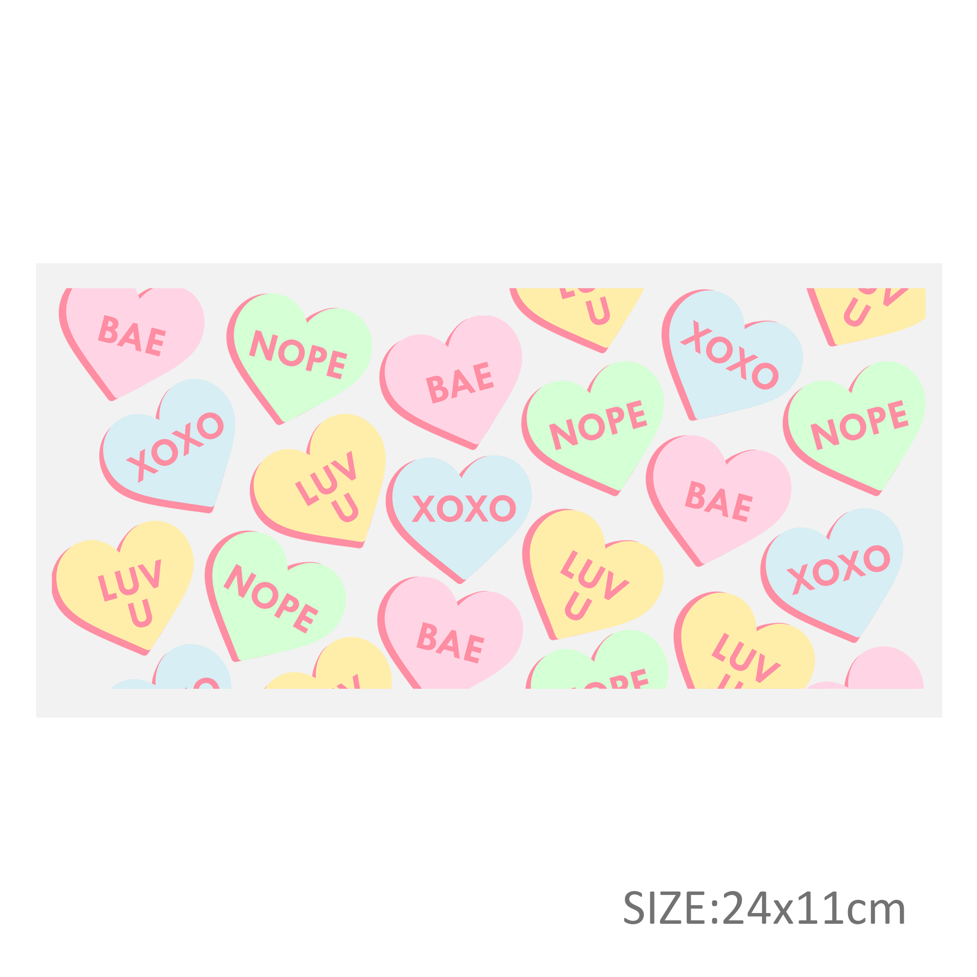 Valentine'S Day Xoxo Donuts UV DTF Sticker For 16oz Cups Wrap Transfer Sticker Custom Labels DIY Logo Waterproof - Image 14
