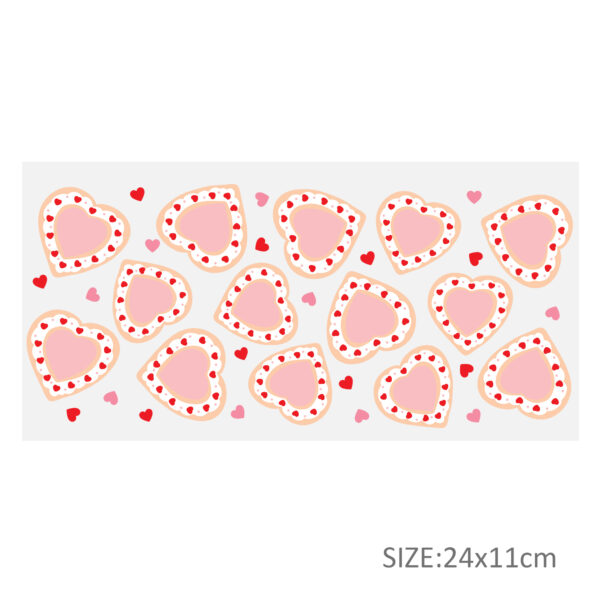 Valentine'S Day Xoxo Donuts UV DTF Sticker For 16oz Cups Wrap Transfer Sticker Custom Labels DIY Logo Waterproof - Image 16
