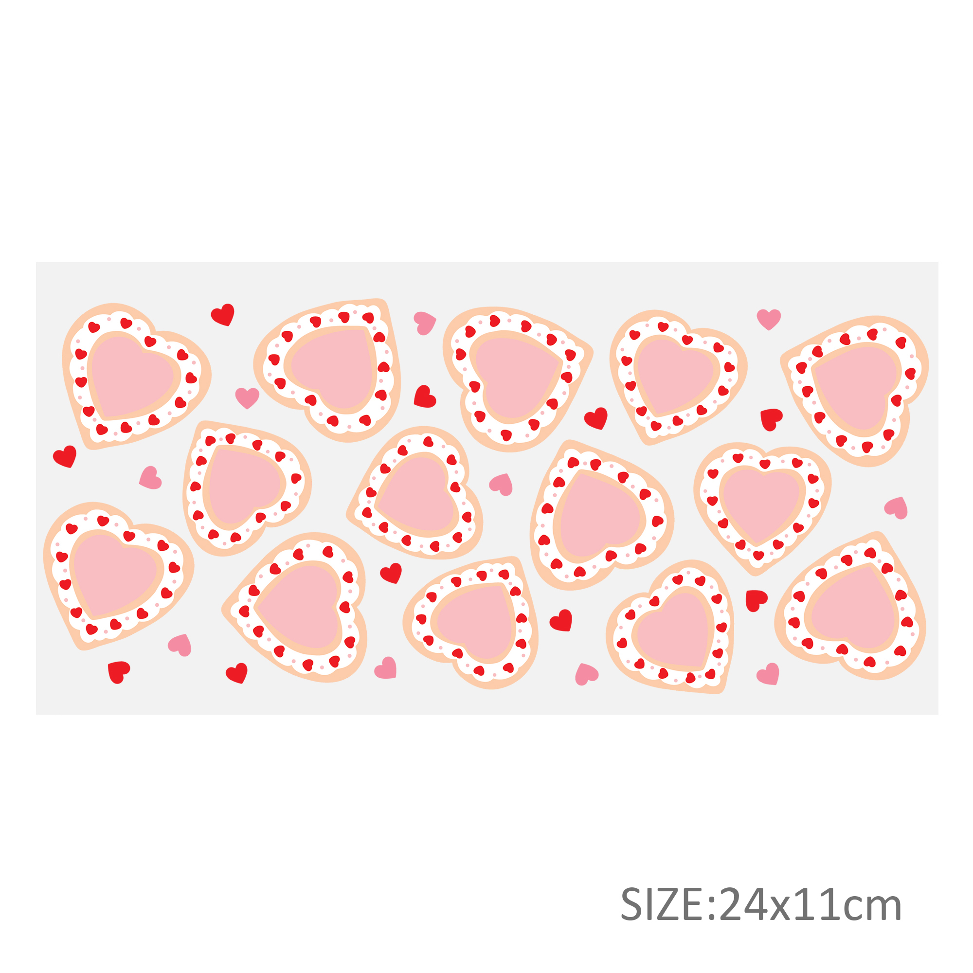 Valentine'S Day Xoxo Donuts UV DTF Sticker For 16oz Cups Wrap Transfer Sticker Custom Labels DIY Logo Waterproof - Image 16