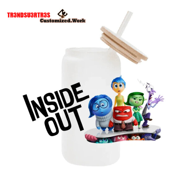 High Quality UV DTF cartoon Inside Out 2 16OZ Cup Wraps Transfer Sticker For Glass Can tumbler - Image 15