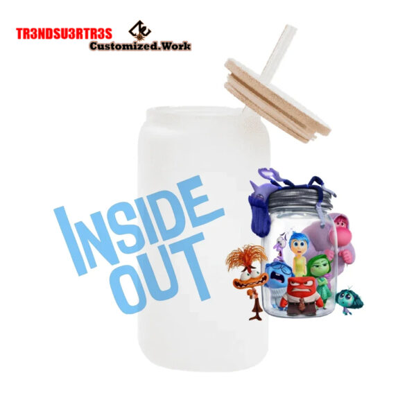 High Quality UV DTF cartoon Inside Out 2 16OZ Cup Wraps Transfer Sticker For Glass Can tumbler - Image 29